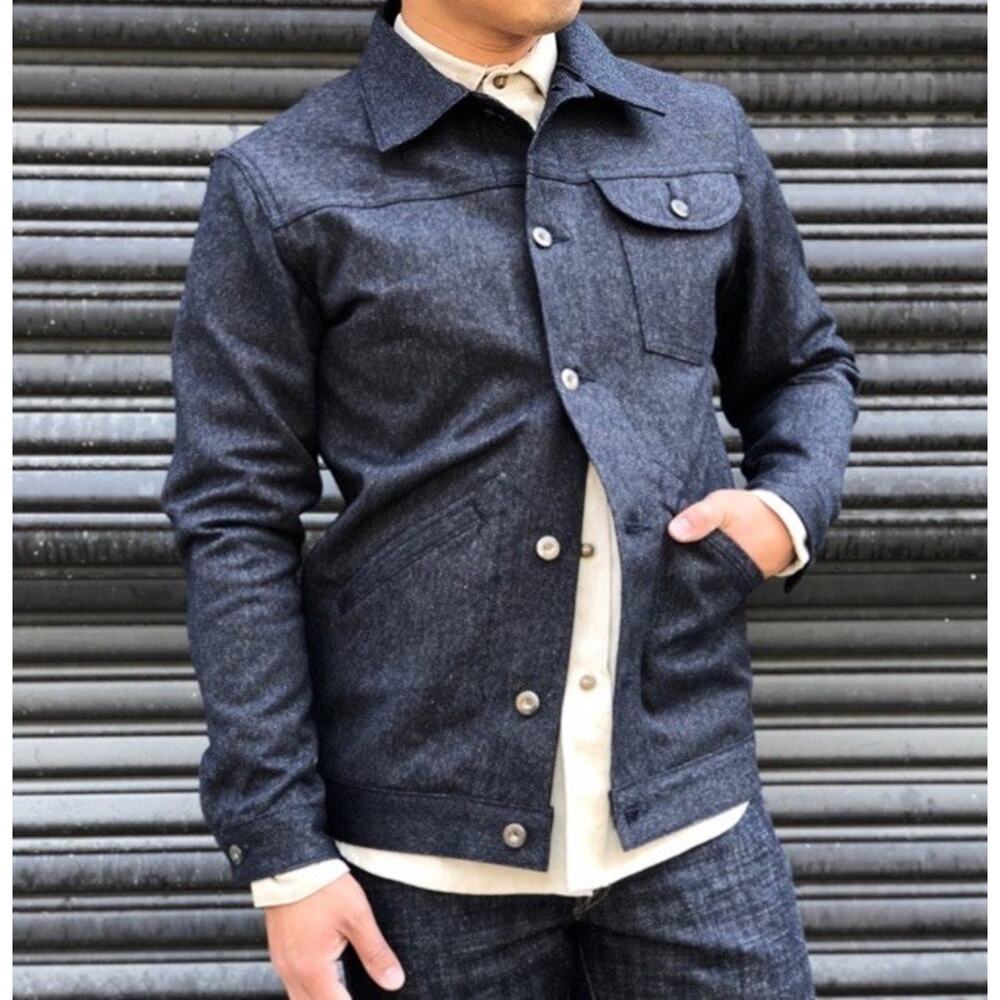 3Sixteen Ranch Jacket Mens Size Small Denim Selvedge Salt Pepper Barn